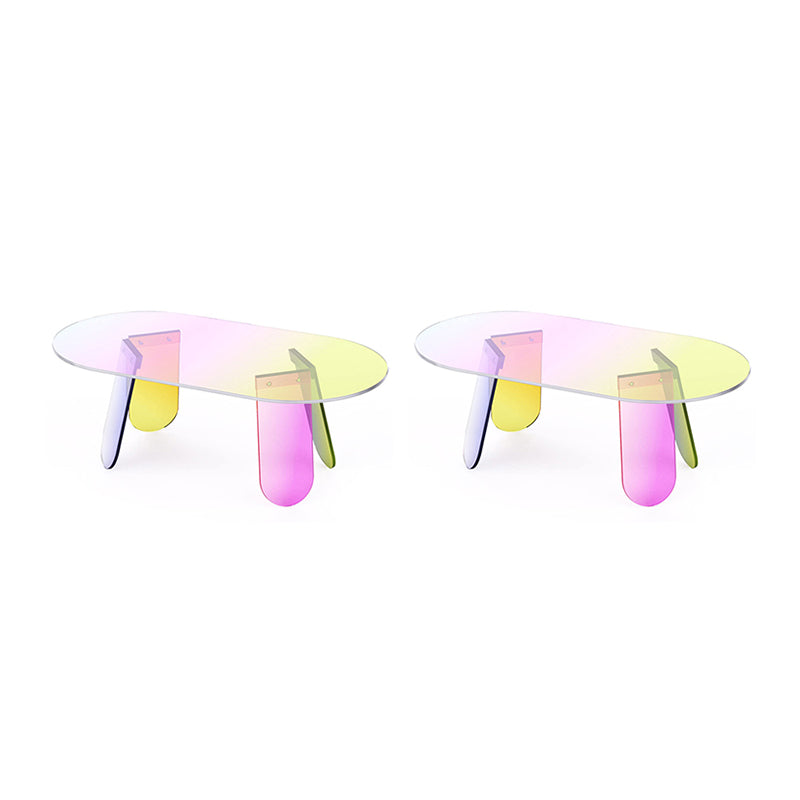 Luxurious Acrylic Side Table Round/Oval Side End Snack Table