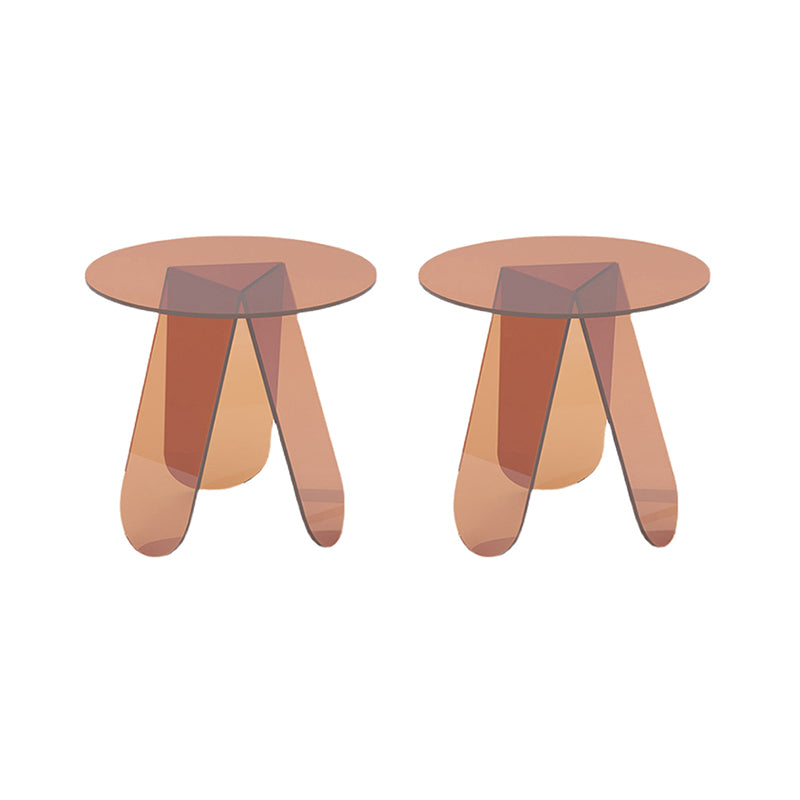 Luxurious Acrylic Side Table Round/Oval Side End Snack Table
