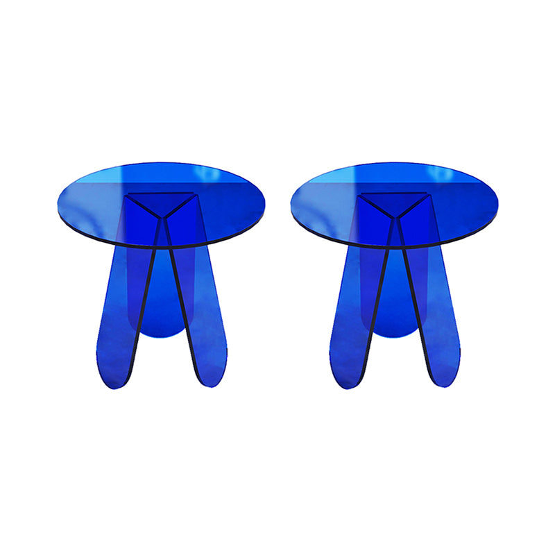 Luxurious Acrylic Side Table Round/Oval Side End Snack Table