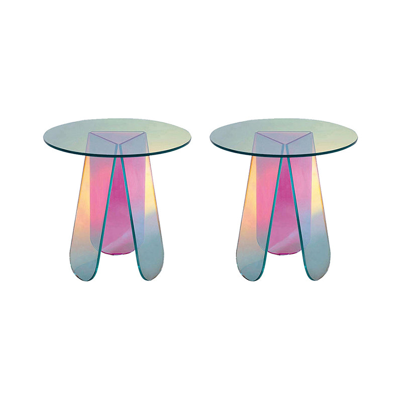 Luxurious Acrylic Side Table Round/Oval Side End Snack Table