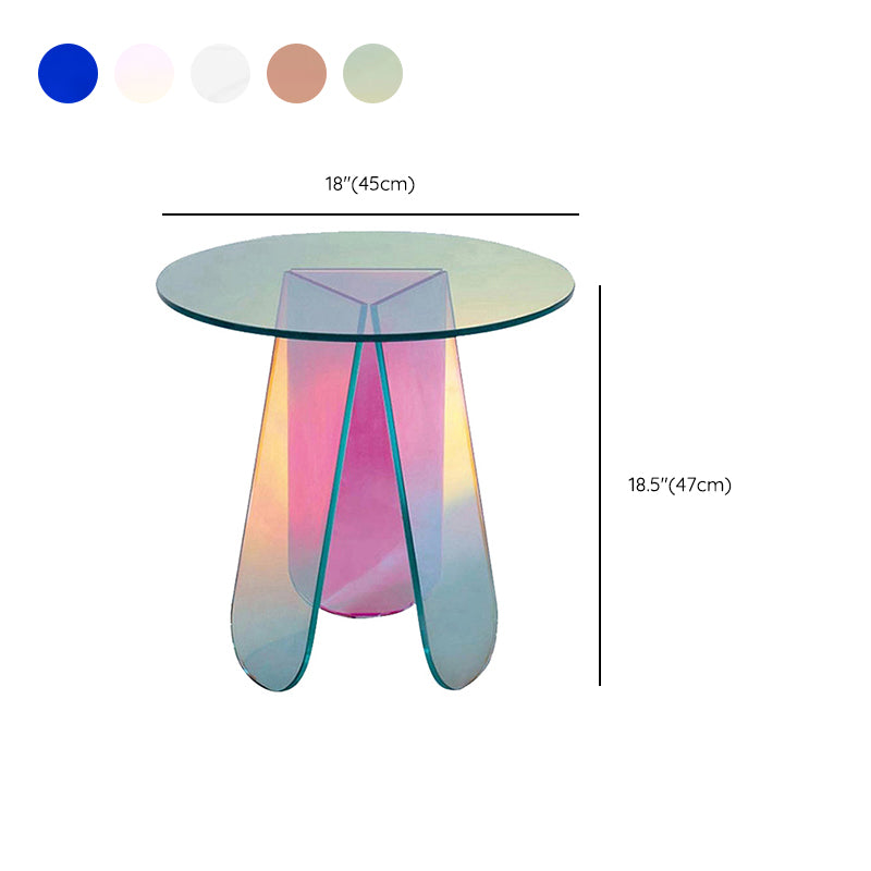 Luxurious Acrylic Side Table Round/Oval Side End Snack Table