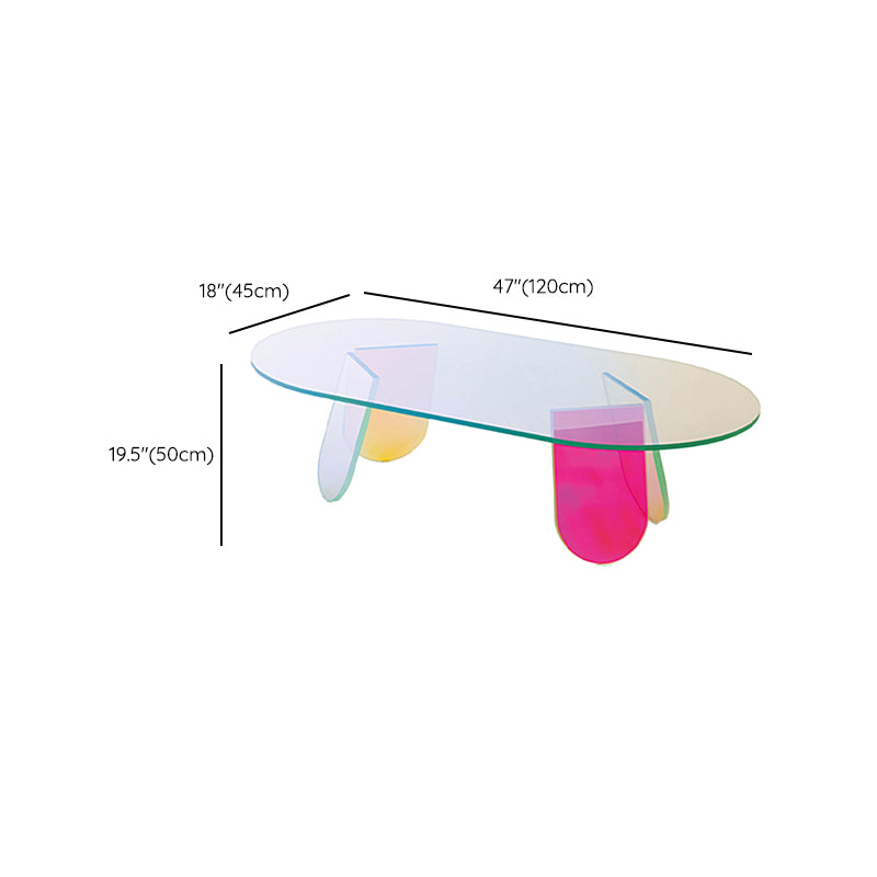 Luxurious Acrylic Side Table Round/Oval Side End Snack Table