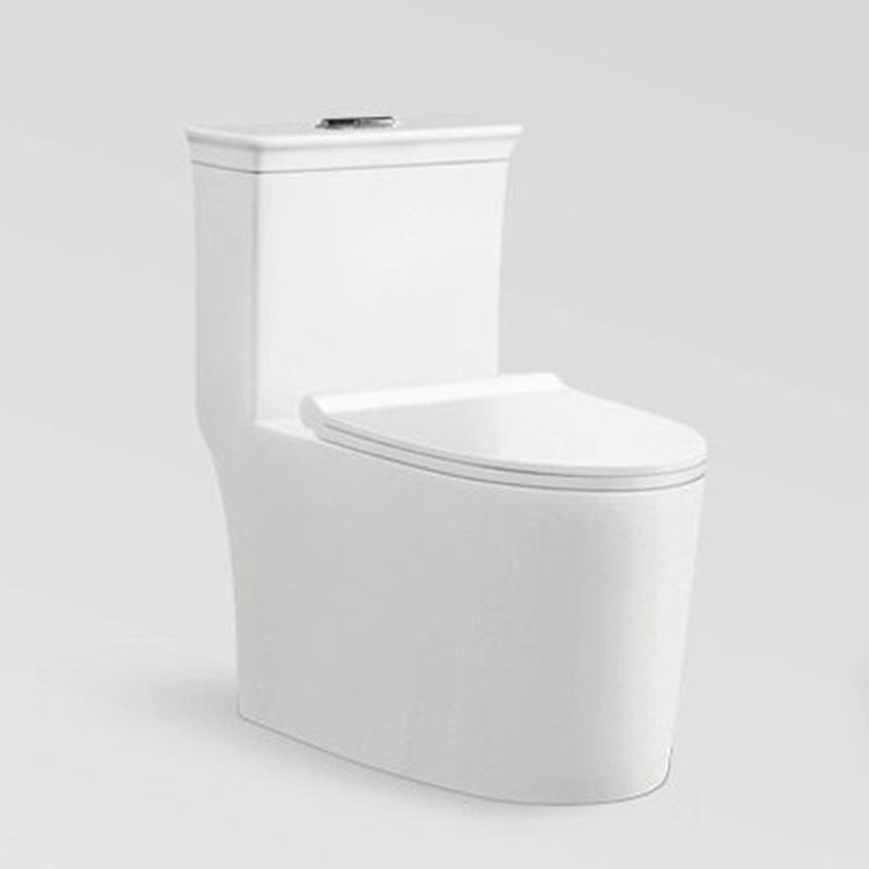 Modern Flush Toilet Floor Mounted Siphon Jet ABS Toilet Bowl