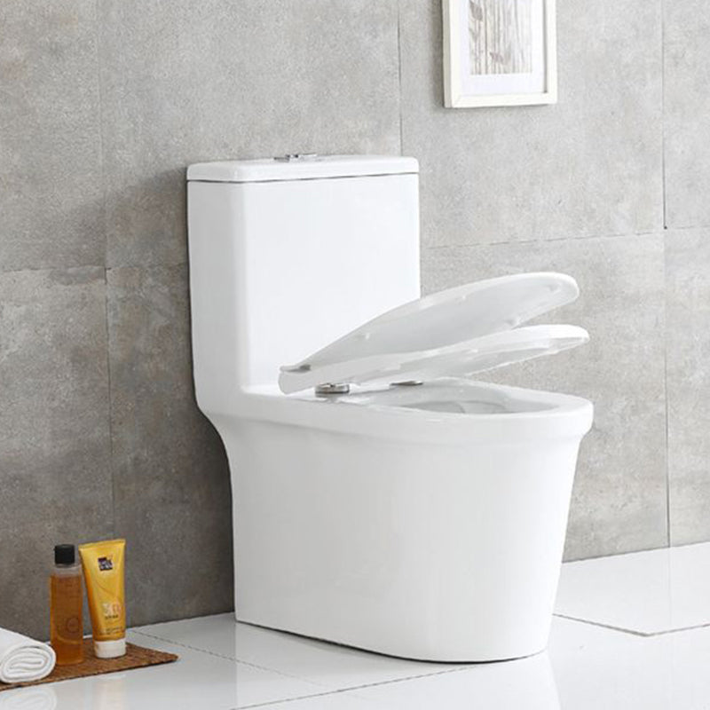 Modern Flush Toilet Floor Mounted Siphon Jet ABS Toilet Bowl