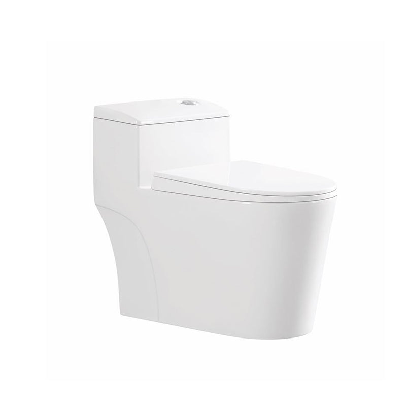 Modern Flush Toilet Floor Mounted Siphon Jet ABS Toilet Bowl