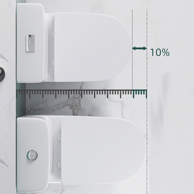 Modern Flush Toilet Floor Mounted Siphon Jet ABS Toilet Bowl