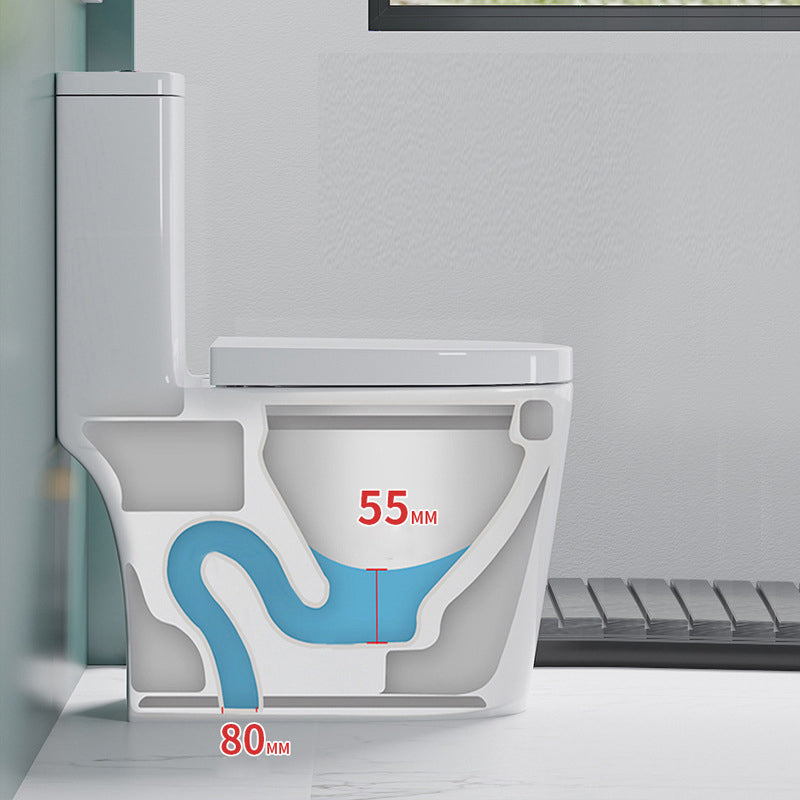 Modern Flush Toilet Floor Mounted Siphon Jet ABS Toilet Bowl