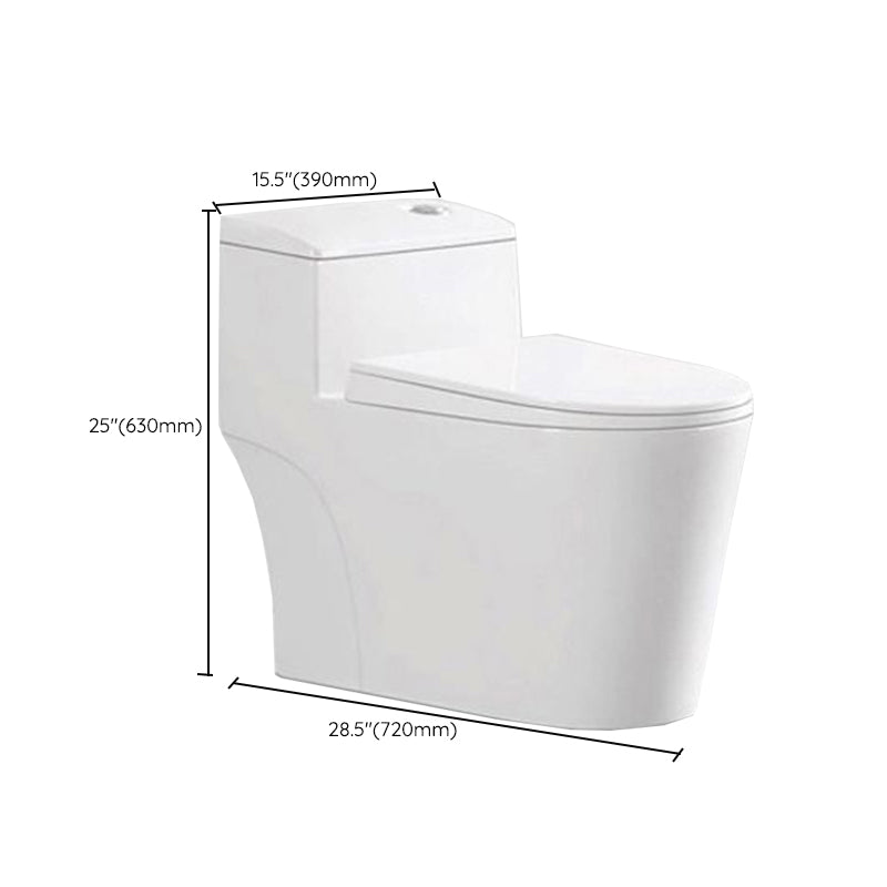 Modern Flush Toilet Floor Mounted Siphon Jet ABS Toilet Bowl
