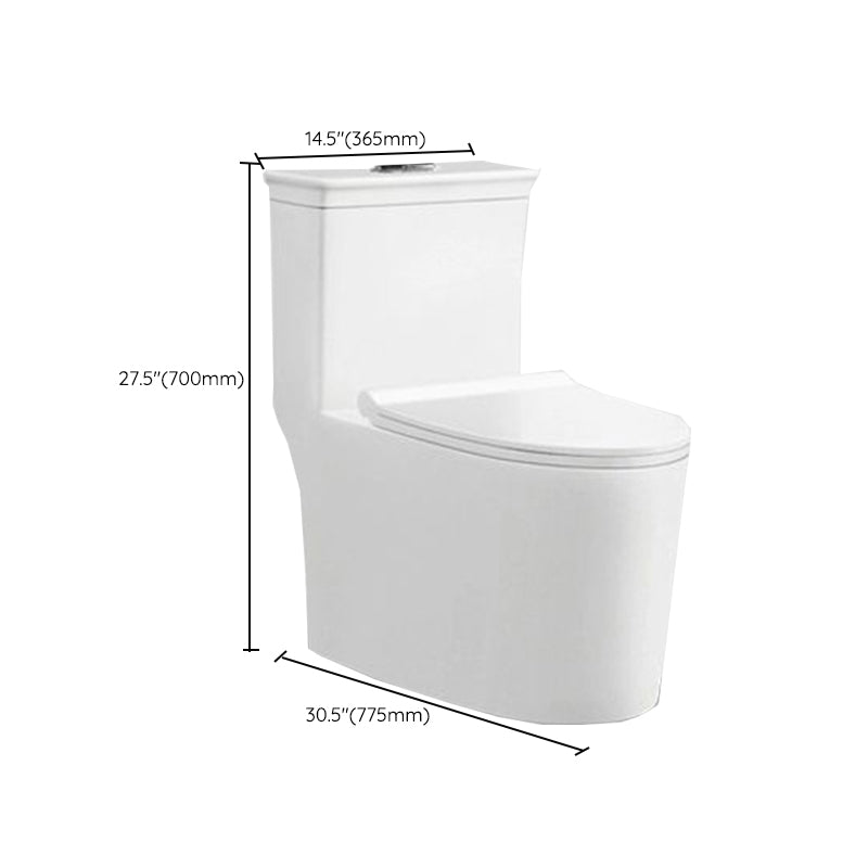 Modern Flush Toilet Floor Mounted Siphon Jet ABS Toilet Bowl