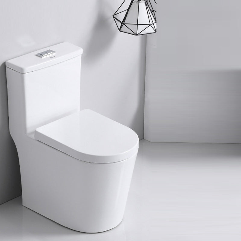 Traditional Floor Mounted Flush Toilet White Urine Toilet with Seat for Bathroom