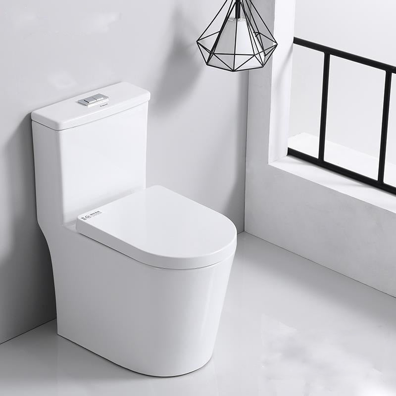 Traditional Floor Mounted Flush Toilet White Urine Toilet with Seat for Bathroom
