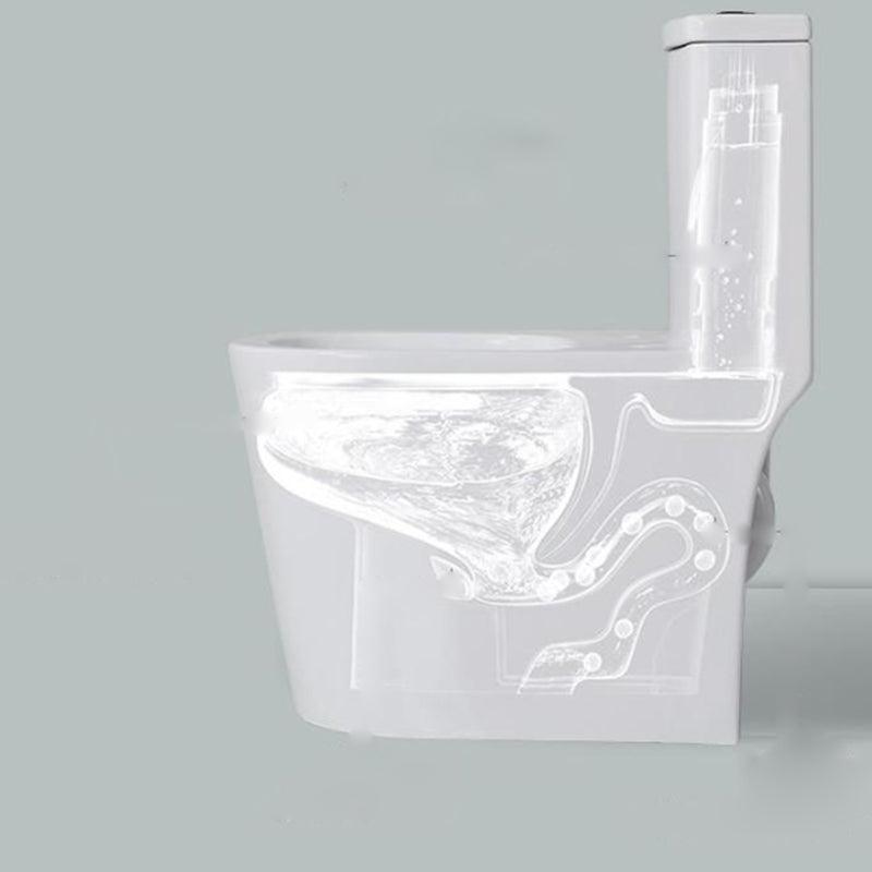 Traditional Floor Mounted Flush Toilet White Urine Toilet with Seat for Bathroom