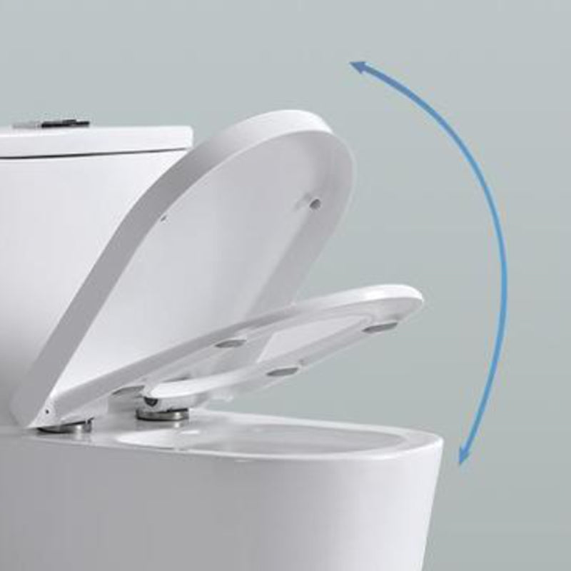 Traditional Floor Mounted Flush Toilet White Urine Toilet with Seat for Bathroom