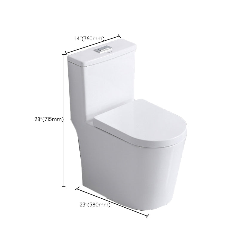 Traditional Floor Mounted Flush Toilet White Urine Toilet with Seat for Bathroom