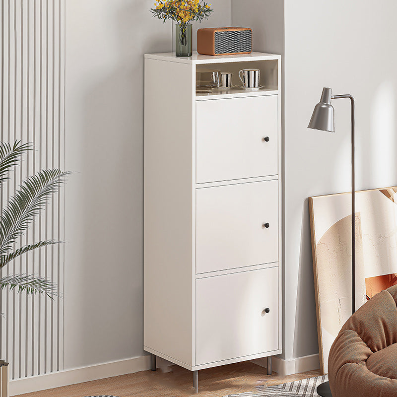 Modern White Cabinet Manufactured Wood Accent Cabinet with Doors