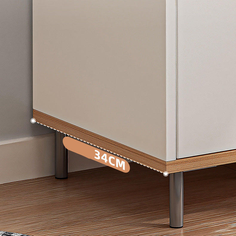 Modern White Cabinet Manufactured Wood Accent Cabinet with Doors