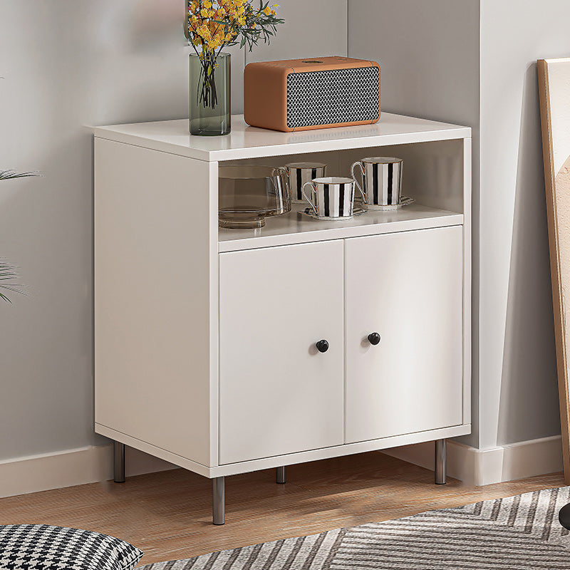 Modern White Cabinet Manufactured Wood Accent Cabinet with Doors