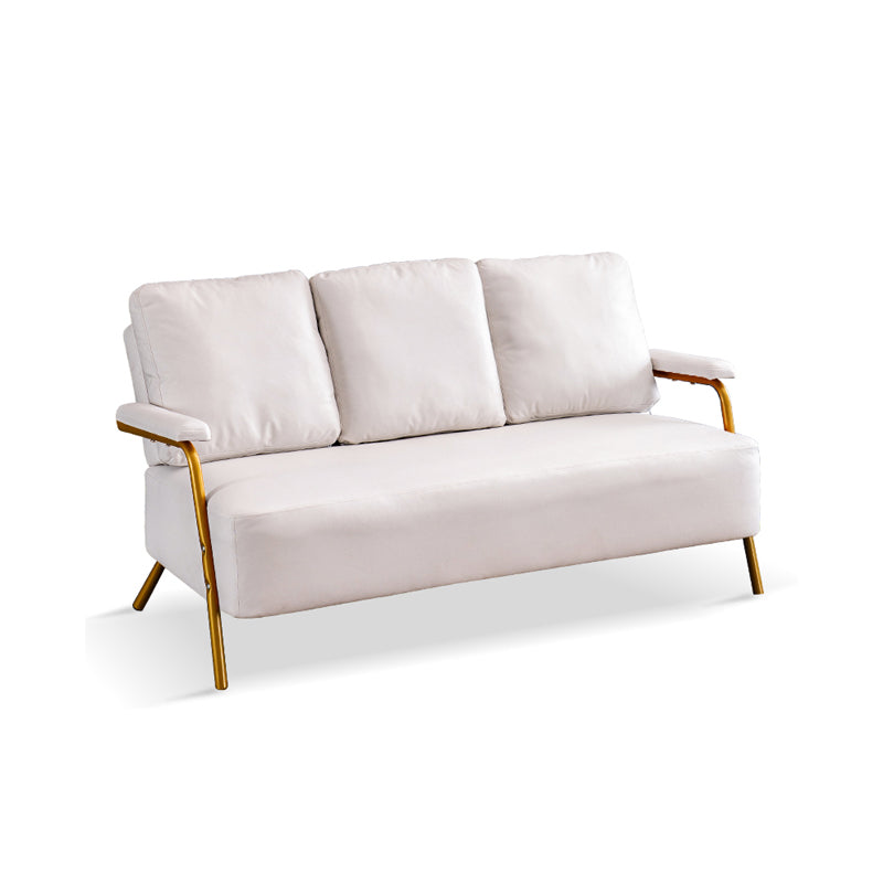 Metal Stationary Loveseat Cushions Back Standard Sofa with Pillows