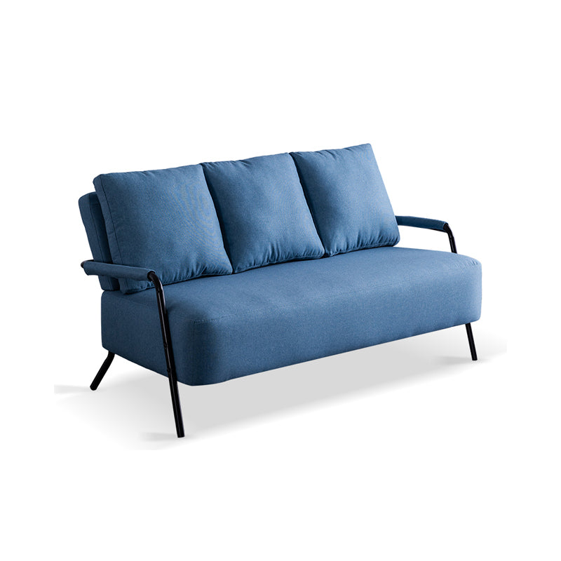 Metal Stationary Loveseat Cushions Back Standard Sofa with Pillows