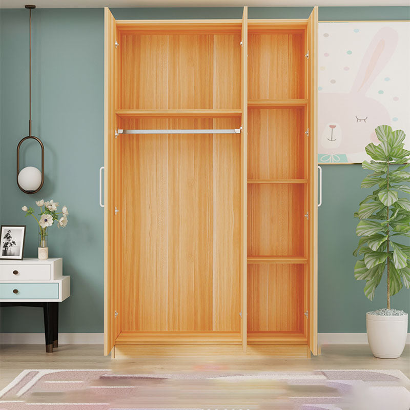 Contemporary Style Wardrobe Armoire Wood Combination Armoire for Bedroom