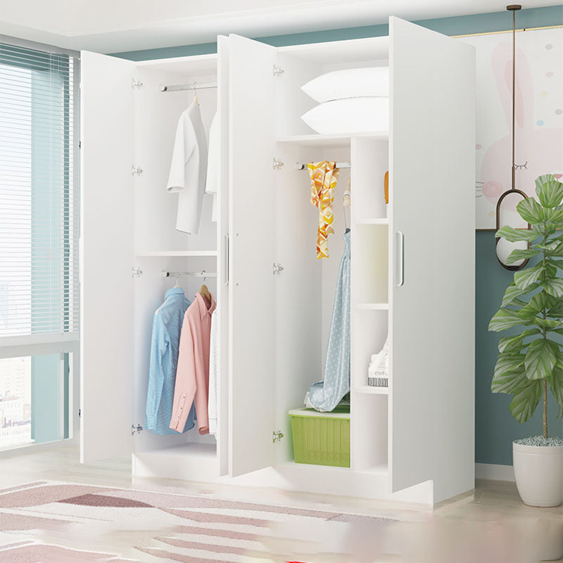 Contemporary Style Wardrobe Armoire Wood Combination Armoire for Bedroom