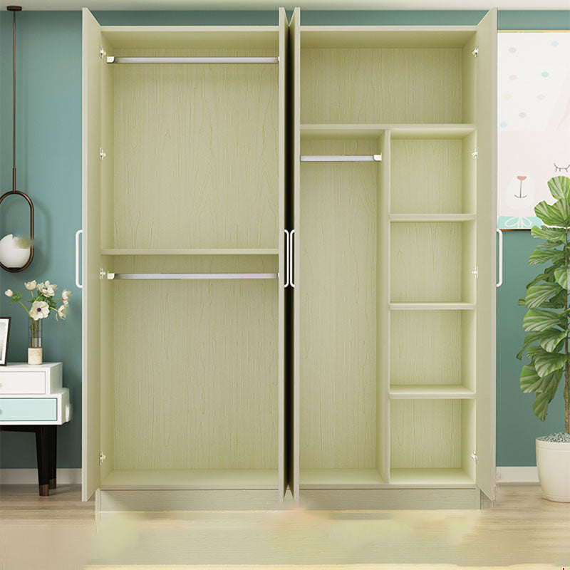 Contemporary Style Wardrobe Armoire Wood Combination Armoire for Bedroom