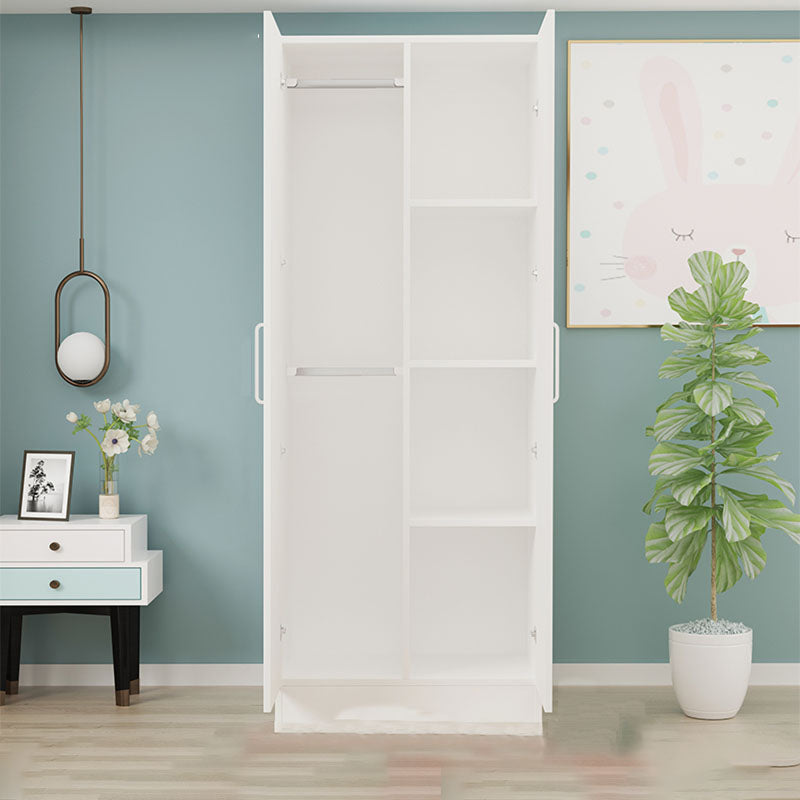 Contemporary Style Wardrobe Armoire Wood Combination Armoire for Bedroom