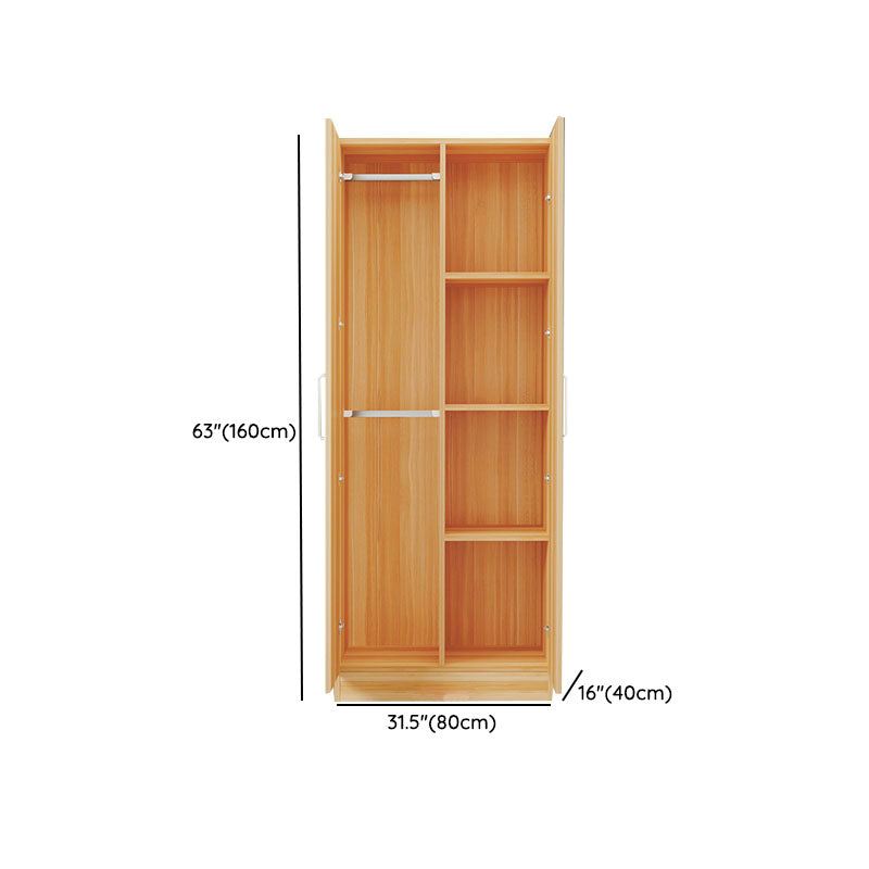 Contemporary Style Wardrobe Armoire Wood Combination Armoire for Bedroom