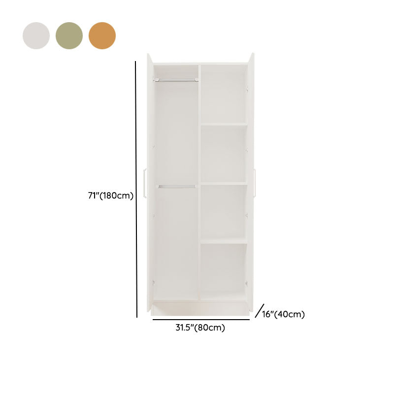 Contemporary Style Wardrobe Armoire Wood Combination Armoire for Bedroom