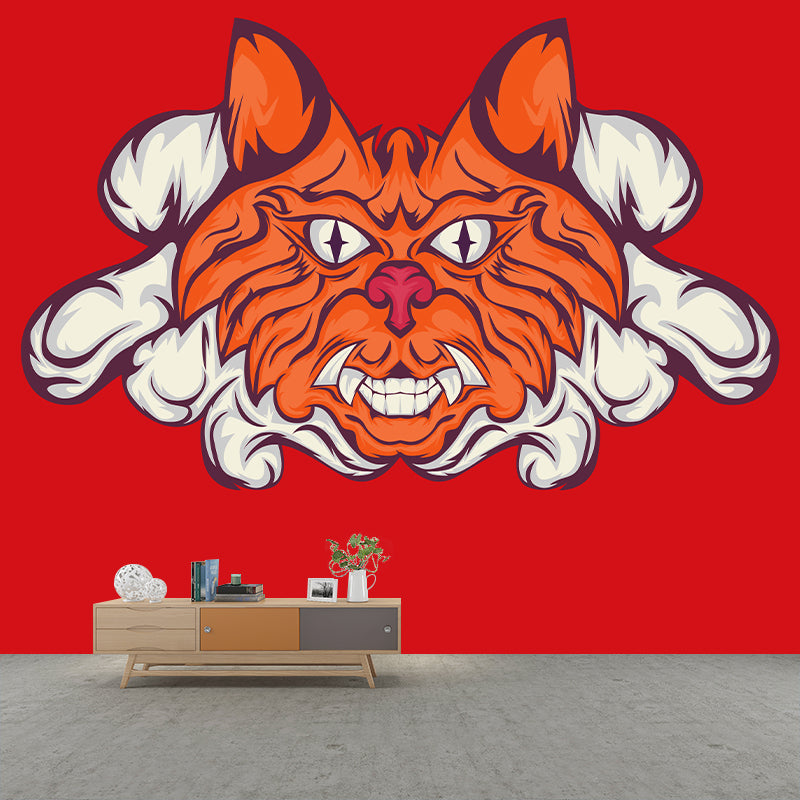 Illustration Stain Resistant Mural Cartoon Animals Living Room Wall Mural