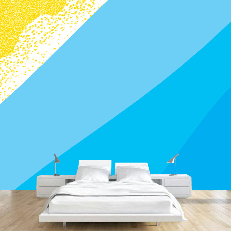 Abstract Illustration Mural Mildew Resistant Wallpaper Sleeping Room Wall Mural