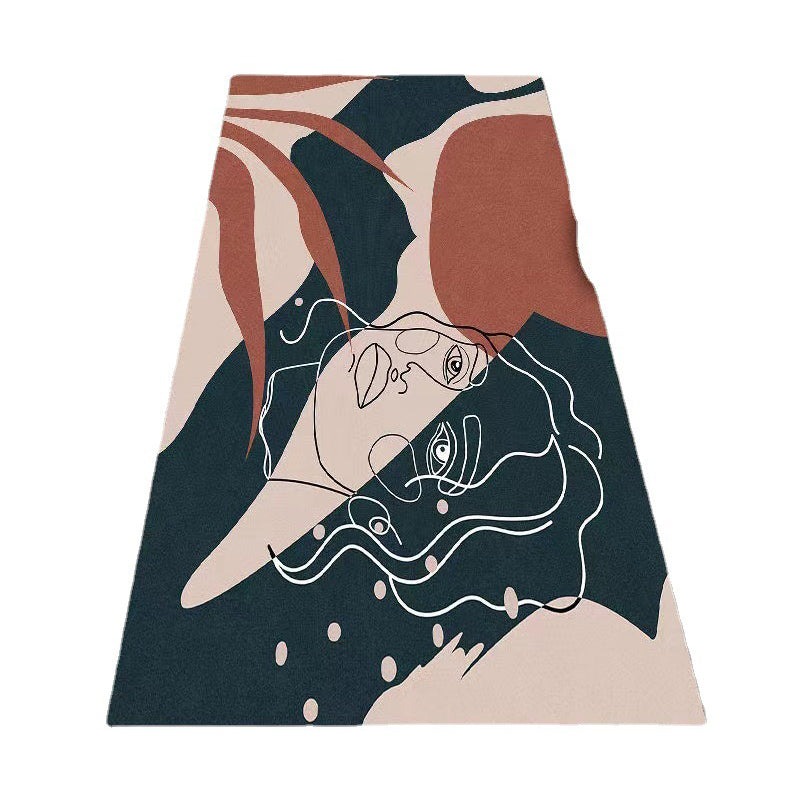 Nordic Color Piece Rug Polyester Color Block Rug Tear Resistant Rug for Home Decor