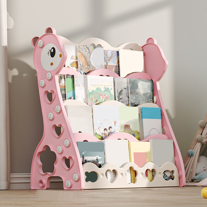 Freestanding Plastic Book Display Cartoon Style Bookcase for Baby
