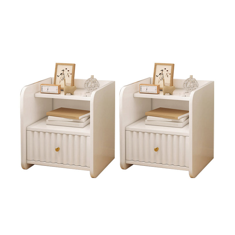 Storage Youth Nightstand Narrow Manufactured Wood Bedside Table for Nursery
