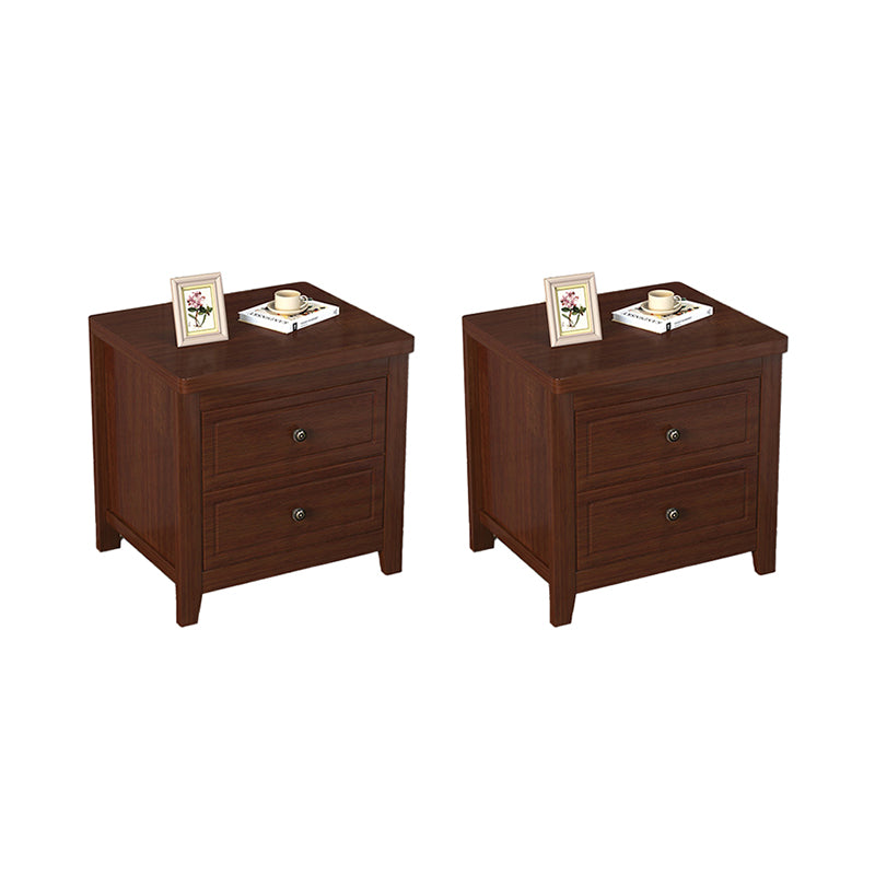 Modern Solid Wood Standard Nightstand with Drawers Kids Bedside Table
