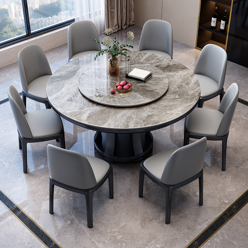 Sintered Stone Dining Table Round Pedestal Dinner Table for Dining Room