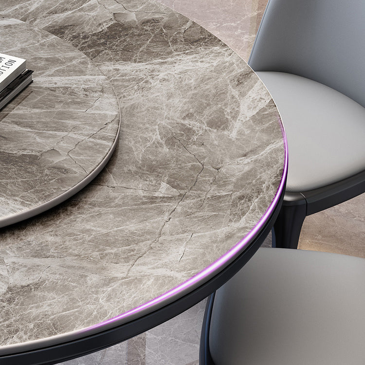 Sintered Stone Dining Table Round Pedestal Dinner Table for Dining Room