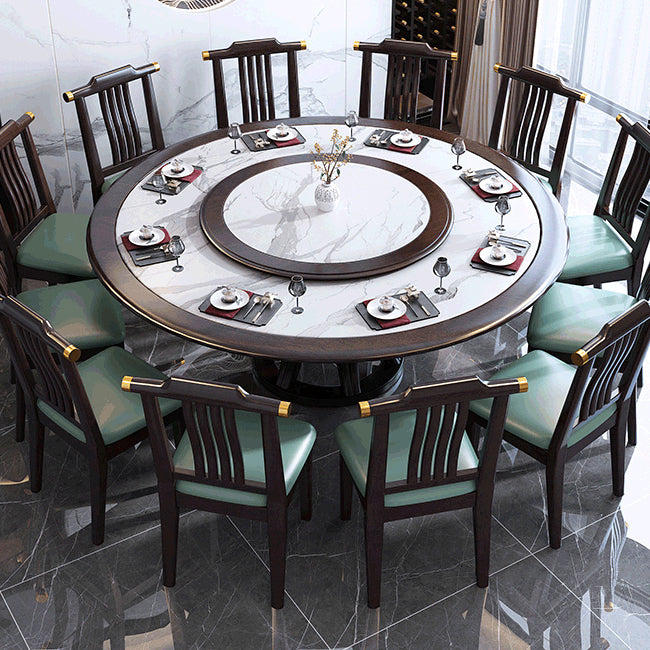 Rubberwood Frame Dinette Table Traditional Round Indoor Dining Table
