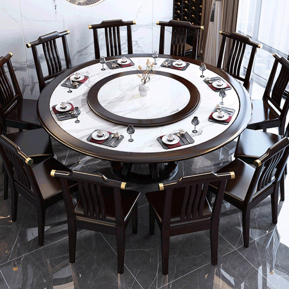 Rubberwood Frame Dinette Table Traditional Round Indoor Dining Table