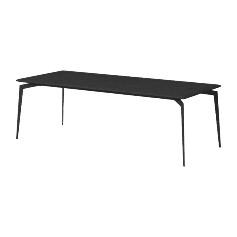 Matte Finish Rectangle Dining Table Modern Wooden Dinette Table