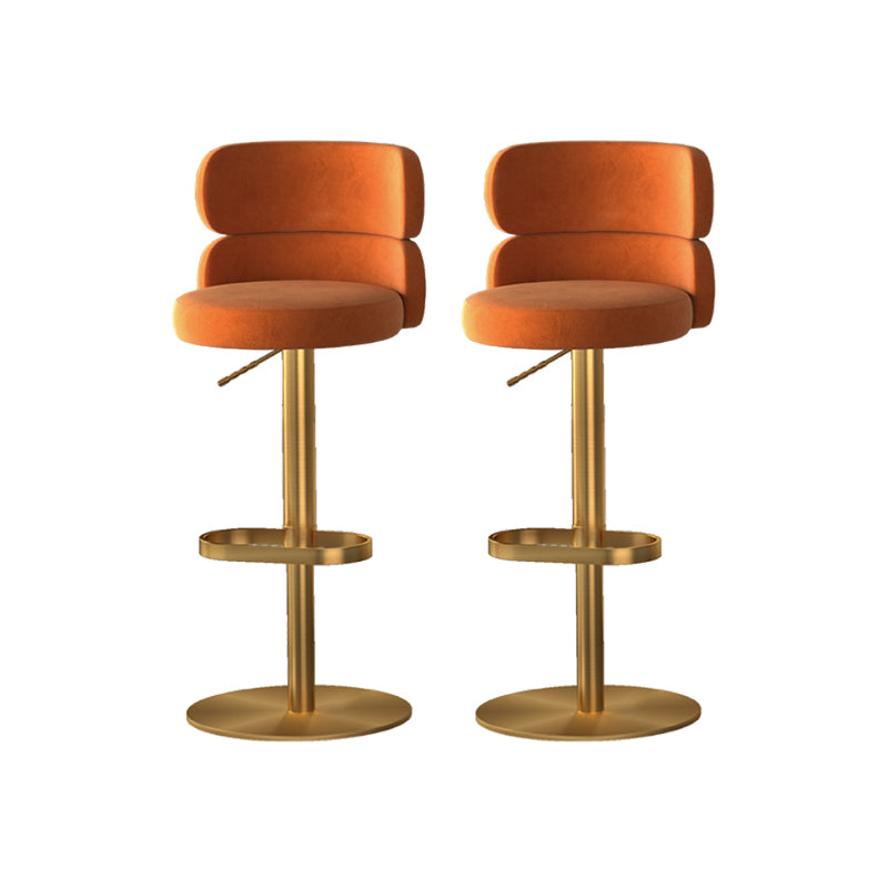 Gold Legs Glam Bar Stools Living Room Upholstered Counter Chair