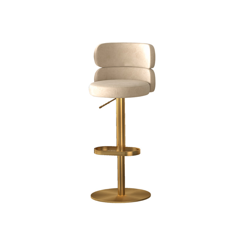 Gold Legs Glam Bar Stools Living Room Upholstered Counter Chair