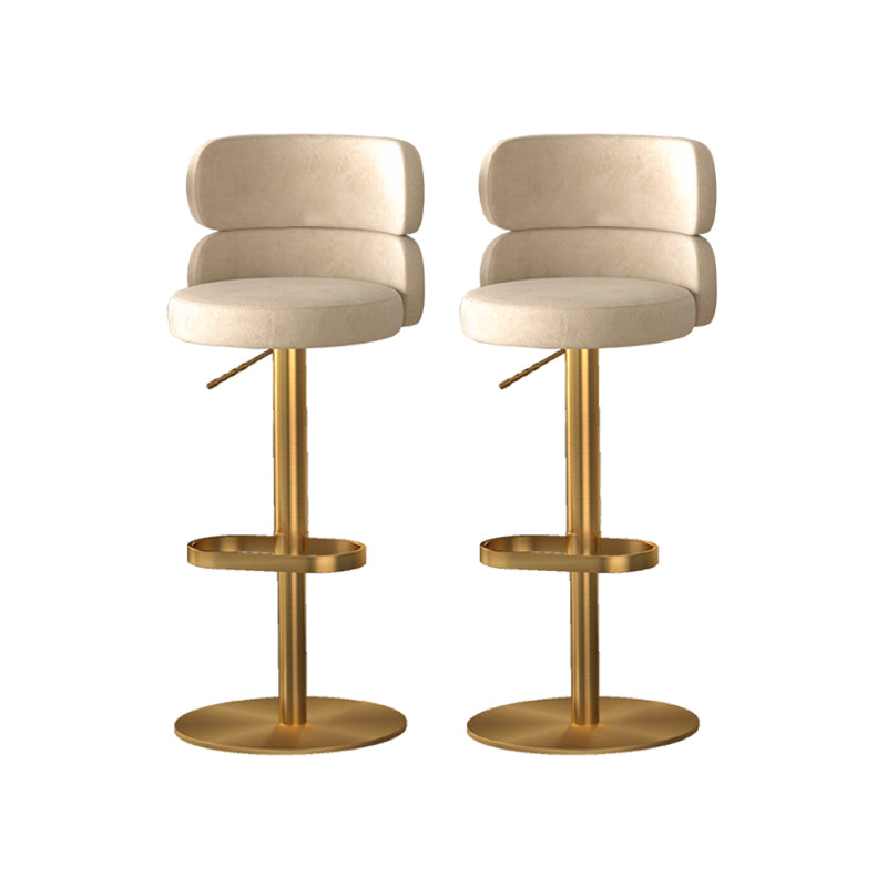 Gold Legs Glam Bar Stools Living Room Upholstered Counter Chair