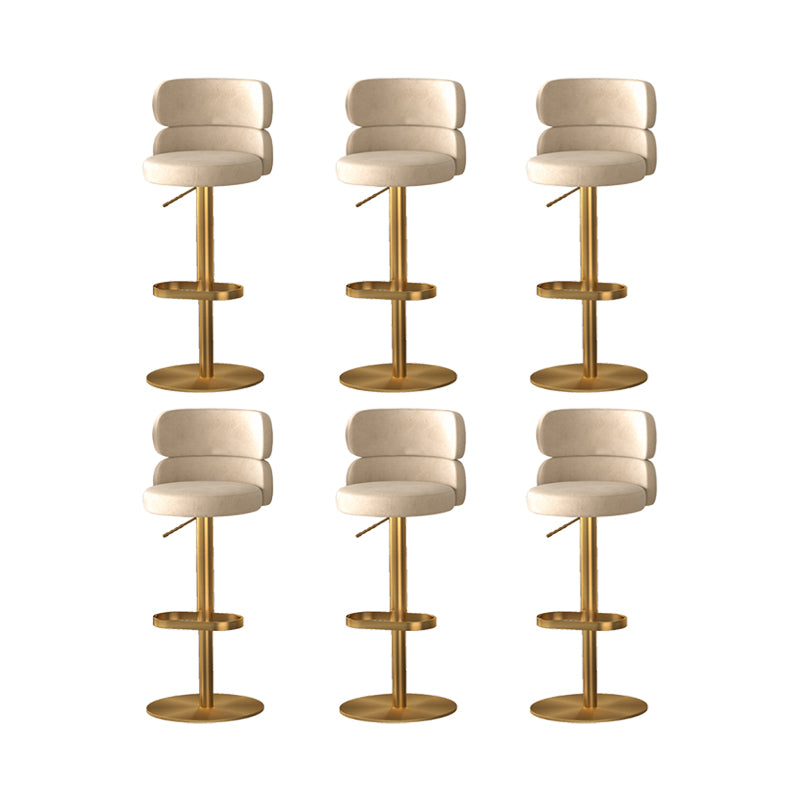 Gold Legs Glam Bar Stools Living Room Upholstered Counter Chair