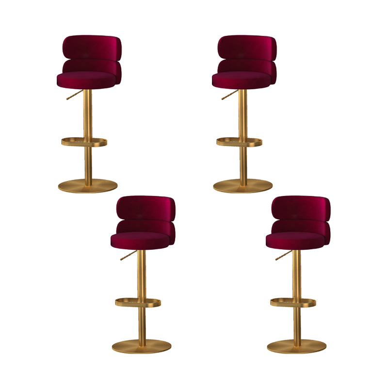 Gold Legs Glam Bar Stools Living Room Upholstered Counter Chair