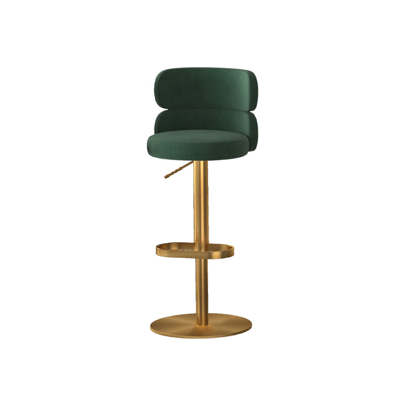 Gold Legs Glam Bar Stools Living Room Upholstered Counter Chair