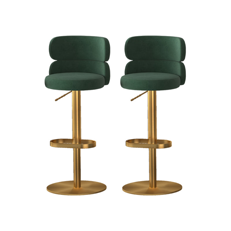 Gold Legs Glam Bar Stools Living Room Upholstered Counter Chair