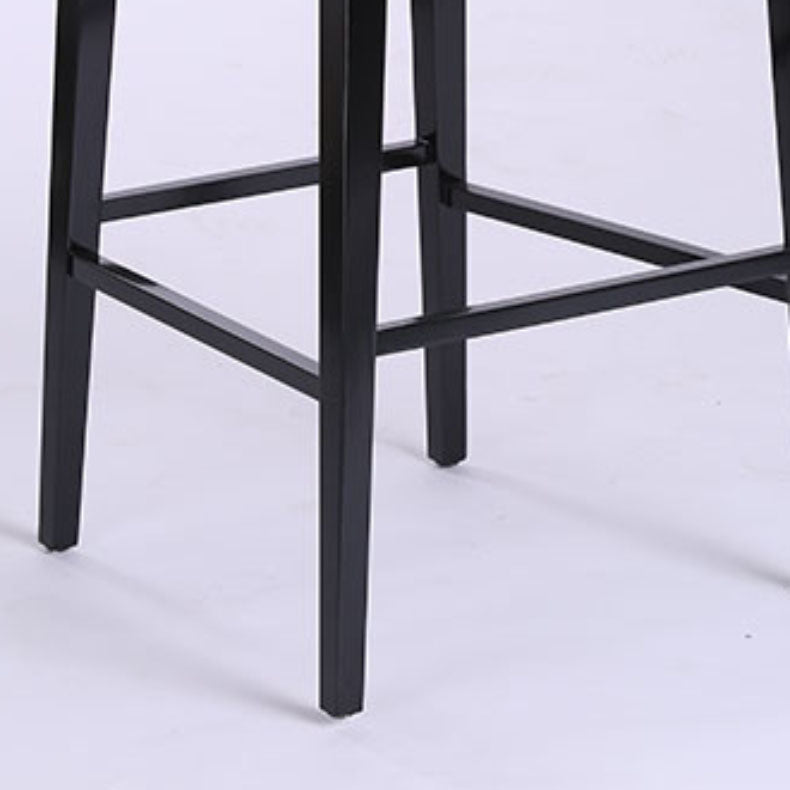 Industrial Solid Wood Bar Stools Living Room Counter Chairwith Footrest