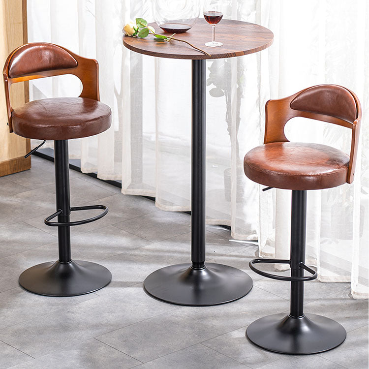 Contemporary Style Metal Bar Stool Footrest Counter Stool for Living Room