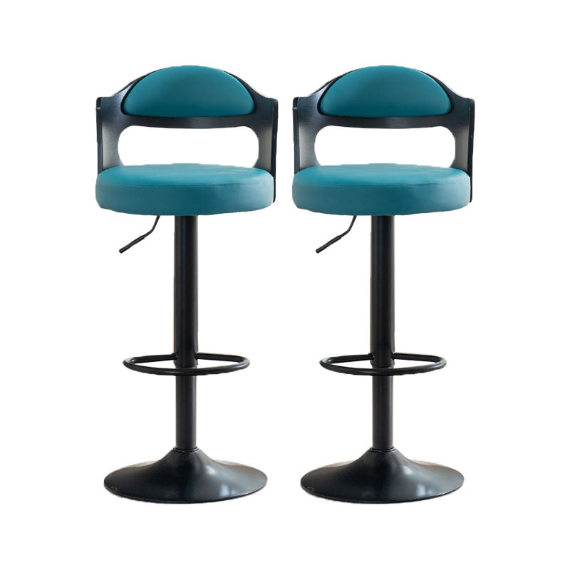Contemporary Style Metal Bar Stool Footrest Counter Stool for Living Room